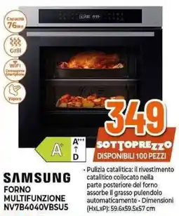 Expert SAMSUNG FORNO MULTIFUNZIONE NV7B4040VBSU5 offerta