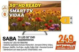Expert SABA TV LED 50" FHD SABA SA50KM1OVDA offerta
