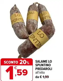 Iperal Salame lo spuntino predaroli offerta