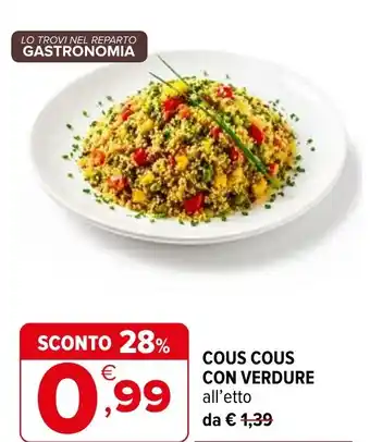 Iperal Cous cous con verdure offerta