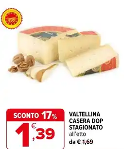 Iperal Valtellina casera dop stagionato offerta
