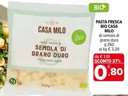 Iperal Pasta fresca bio casa MILO offerta