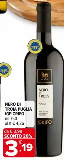 Iperal Nero di troia puglia IGP CRIFO offerta