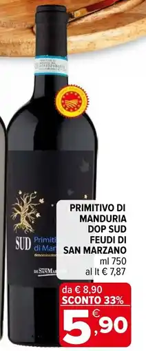 Iperal Primitivo di manduria dop sud feudi di SAN MARZANO offerta