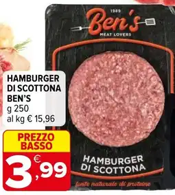 Iperal Hamburger di scottona BEN'S offerta