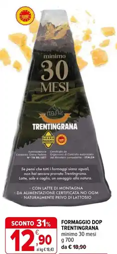Iperal Formaggio dop TRENTINGRANA offerta