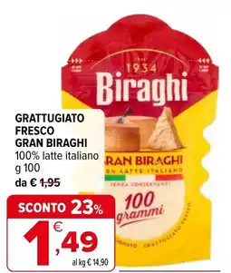 Iperal Grattugiato fresco GRAN BIRAGHI offerta