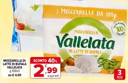 Iperal Mozzarella di latte di bufala VALLELATA offerta