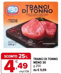 Iperal Tranci di tonno MENO 30 offerta