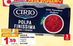 Iperal Polpa di pomodoro CIRIO offerta