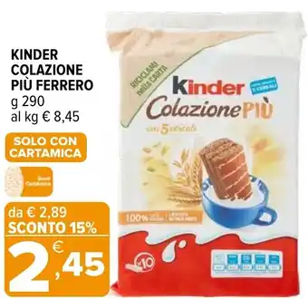 Iperal Kinder colazione più FERRERO offerta