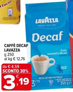 Iperal Caffè decaf LAVAZZA offerta