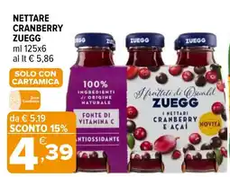 Iperal Nettare cranberry ZUEGG offerta