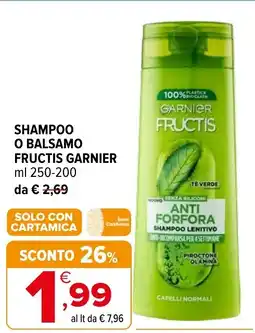 Iperal Shampoo o balsamo fructis GARNIER offerta