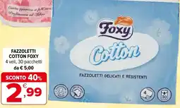 Iperal Fazzoletti cotton FOXY offerta