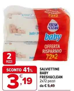 Iperal Salviettine baby FRESH&CLEAN offerta