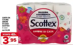 Iperal Carta da cucina amore di casa SCOTTEX offerta