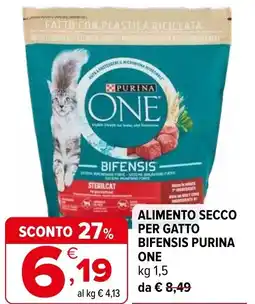 Iperal Alimento secco per gatto bifensis PURINA ONE offerta