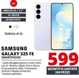 Comet SAMSUNG GALAXY S25 FE Smartphone offerta