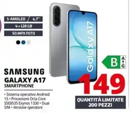 Comet Samsung galaxy A17 smartphone offerta
