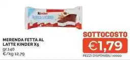 Mercatò Merenda fetta al latte KINDER X5 offerta