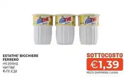Mercatò Estathe bicchiere FERRERO offerta