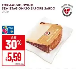 Pan Formaggio ovino semistagionato sapore sardo offerta