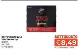 Mercatò Caffe' in capsule VERGNANO X50 offerta