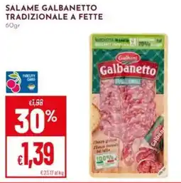Pan Salame galbanetto tradizionale a fette offerta