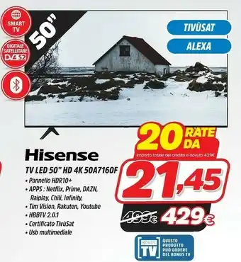 Fiducia & Convenienza Tv led 50a7160f offerta