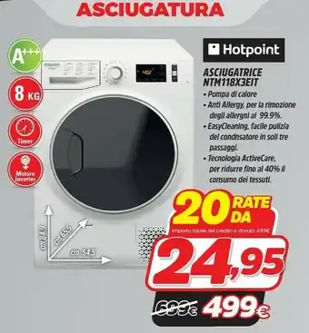 Fiducia & Convenienza Nt m11 8x3e it asciugatrice libera installazione caricamento frontale 8 kg a+++ bianco offerta