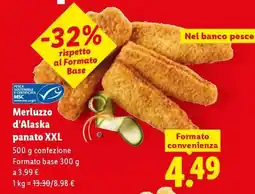 Lidl Merluzzo d’Alaska panato XXL offerta