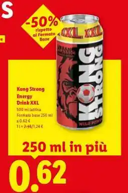 Lidl Kong Strong Energy Drink XXL offerta