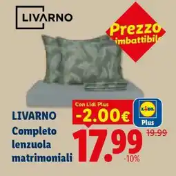 Lidl LIVARNO Completo lenzuola matrimoniali offerta