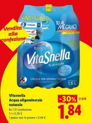 Vitasnella Acqua oligominerale naturale