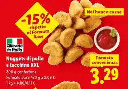 Lidl Nuggets di pollo e tacchino XXL offerta