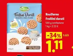 Lidl Realforno Frollini dorati offerta