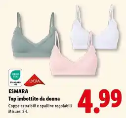 Lidl ESMARA Top imbottito da donna offerta