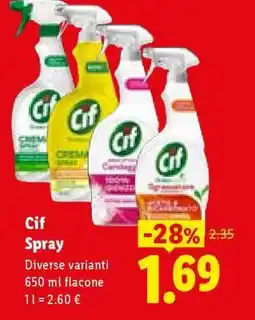 Lidl CIF Spray offerta