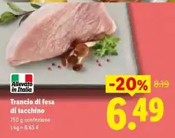 Lidl Trancio di fesa di tacchino offerta