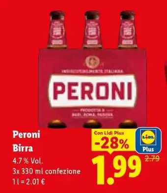 Lidl Peroni Birra offerta