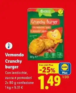 Lidl Vemondo Crunchy Burger offerta