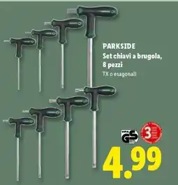 Lidl PARKSIDE Set chiavi a brugola, 8 pezzi offerta