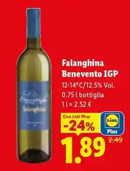 Lidl Falanghina Benevento IGP offerta