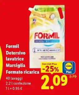 Lidl Formil Detersivo lavatrice Marsiglia offerta