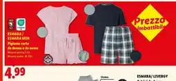 Lidl ESMARA / ESMARA MEN Pigiama corto da donna o da uomo offerta