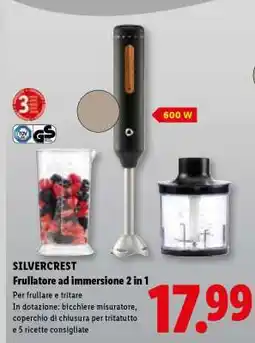 Lidl SILVERCREST Frullatore ad immersione 2 in 1 offerta