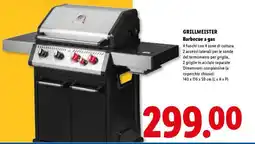 Lidl GRILLMEISTER Barbecue a gas offerta