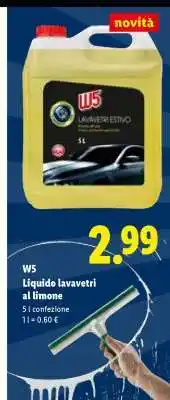 Lidl W5 Liquido lavavetri al limone offerta