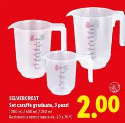Lidl SILVERCREST Set caraffe graduate, 3 pezzi offerta